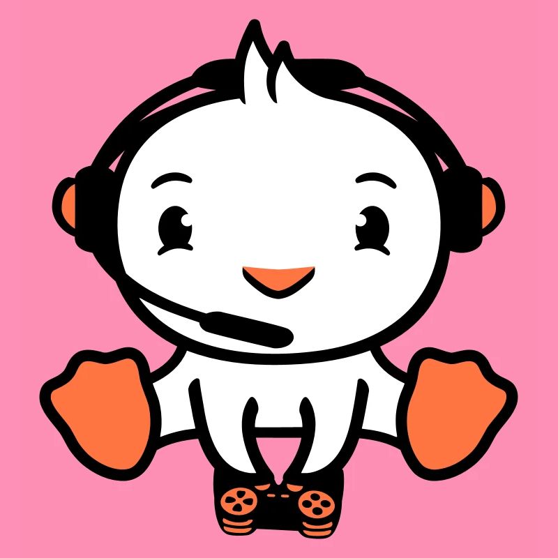 Bird Playing Gamer Nerd Console Headset Controller