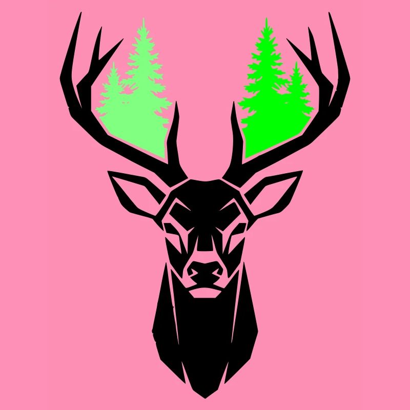 Deer Head Fir Trees Natural Green