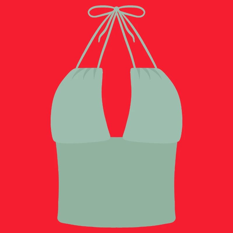 Mint Halter Bikini-Oberteil