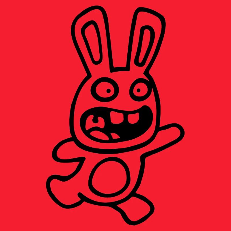 drawing cute rabbit stupid comic style cartoon fun