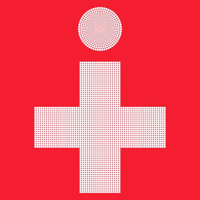 Croix avec des points beau style graphique