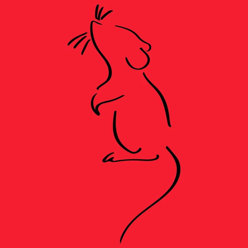 Mouse Line Art - Minimalistisch