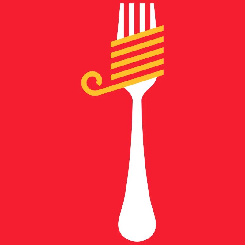 Gabel und Spaghetti