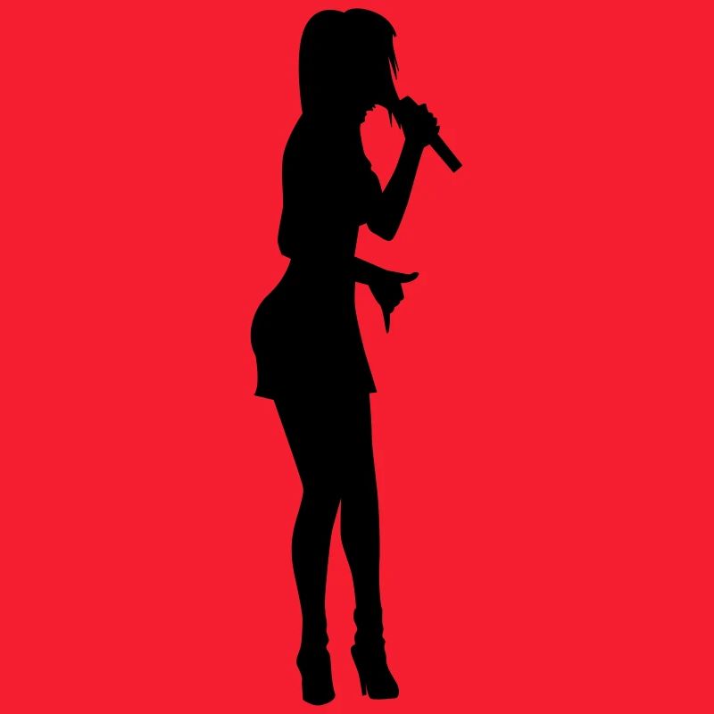 Singer and Dancer Silhouette vector design