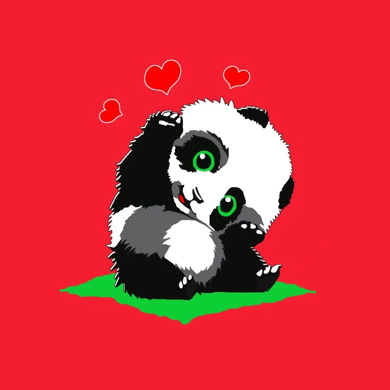 Kuschelpanda mit Herzchen