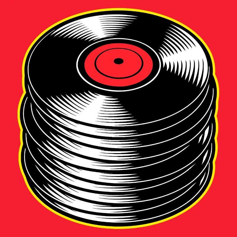 Stack d’albums vinyles