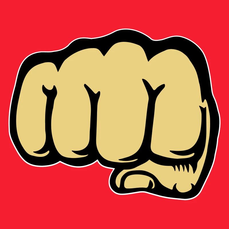 Fist hand icon front