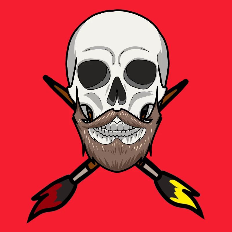 Work Painter Skull Painter Master Art Brush