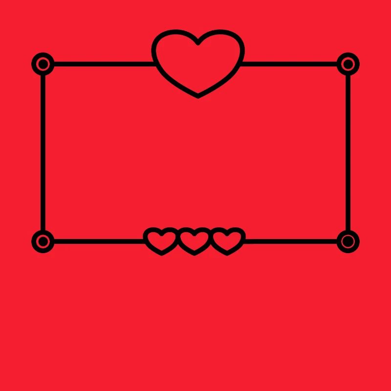 Heart Frame Rectangular Shape Background