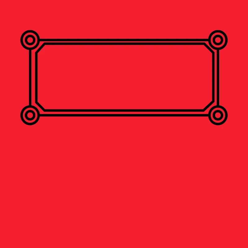 Rectangular frame black round corners