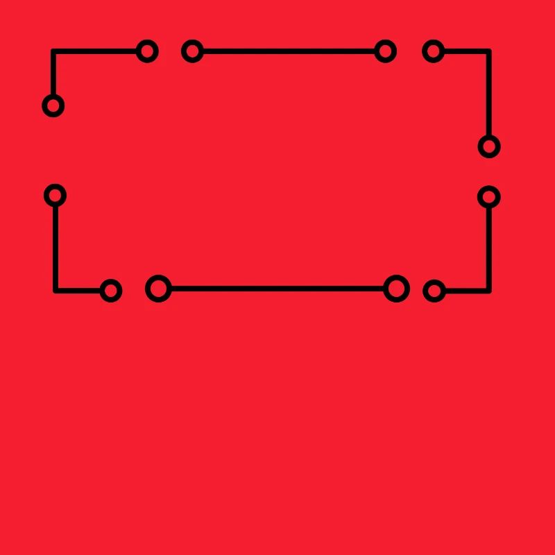 Black Electron Frame Rectangular