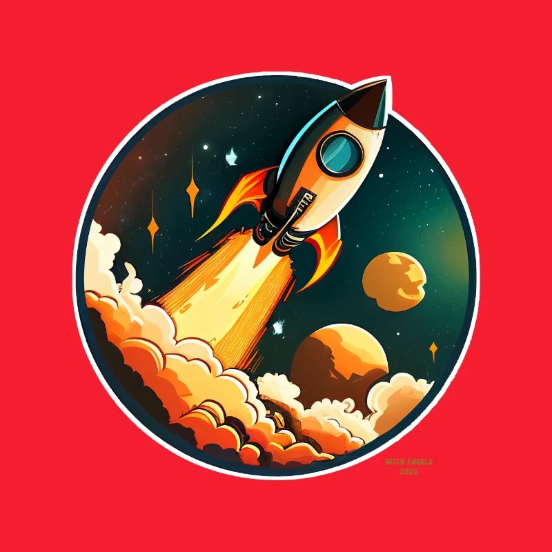 Rocket on its way to space