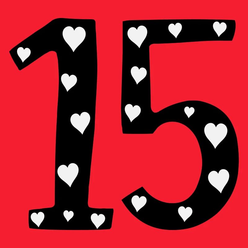15 Geburtstag mit Herz