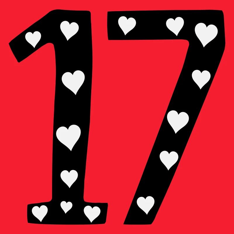 17 Geburtstag mit Herz