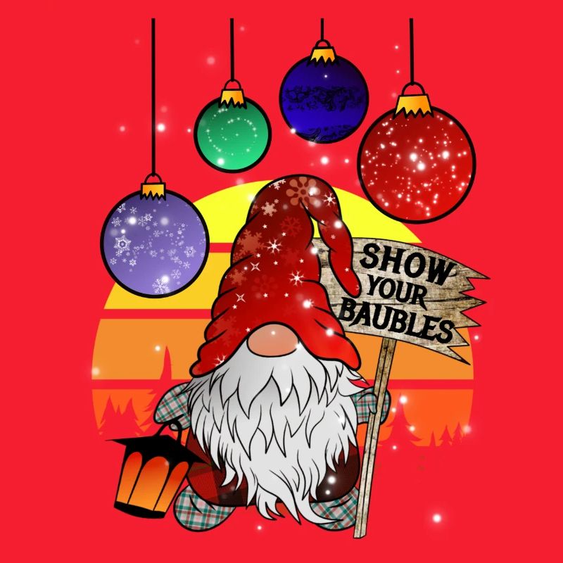 Elfes de Noël avec des boules de sapin de Noël