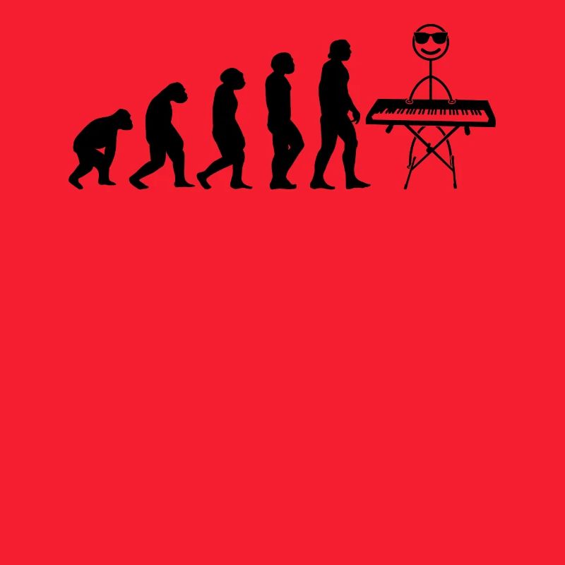 Pianist Evolution Funny Piano Player Stick Figure