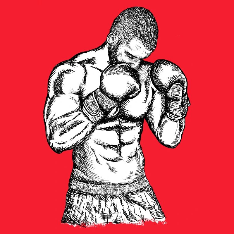 BOXER – | de chasse Impression noir et blanc