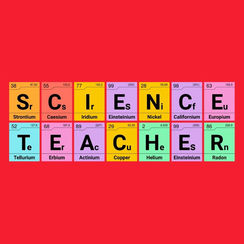enseignant science éléments chimiques cadeau
