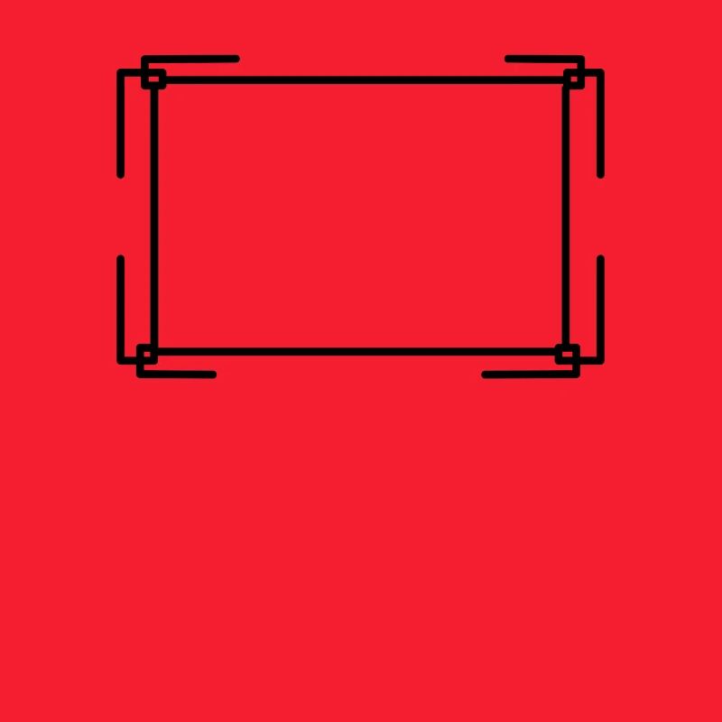 Rectangular frame in black basic text