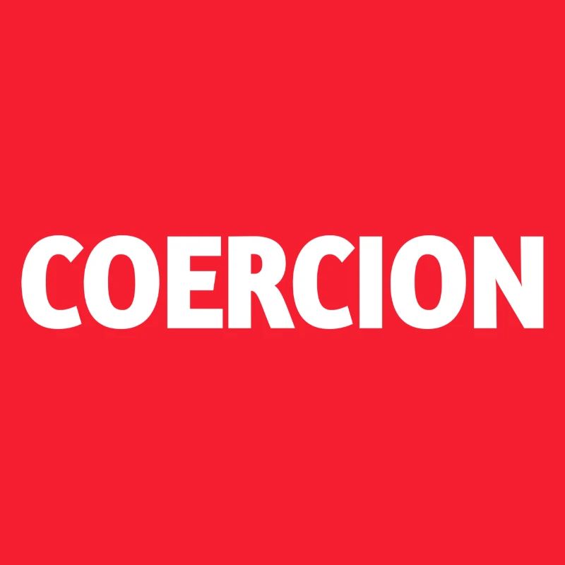 Texte de coercition en blanc