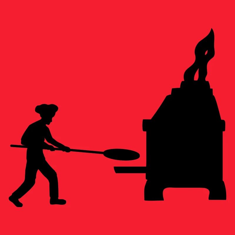 Silhouette Pizza Bäcker