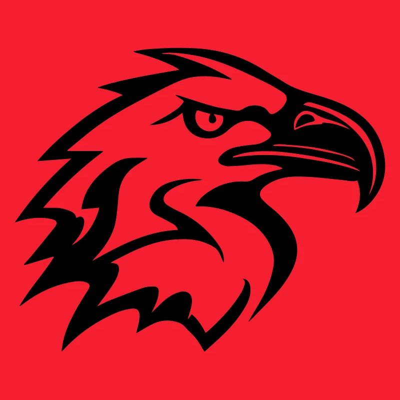 stylized eagle head in profile