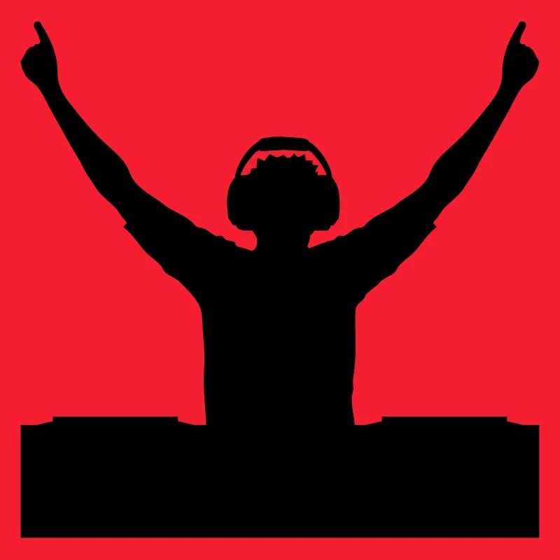 Conception de DJ silhouette
