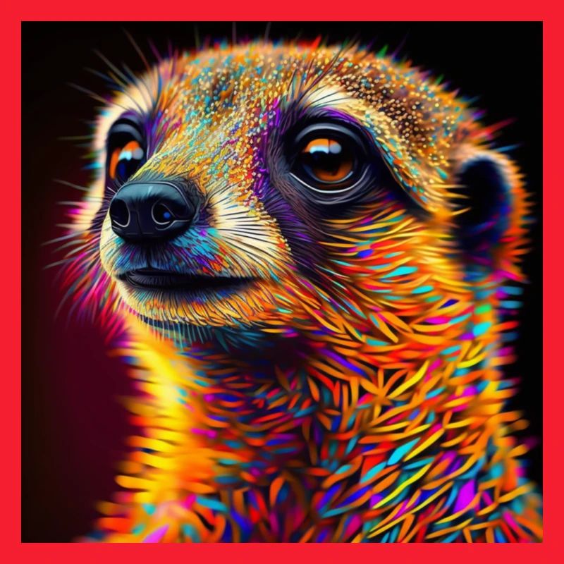 Farbiges Erdmännchen, einzigartiges Design