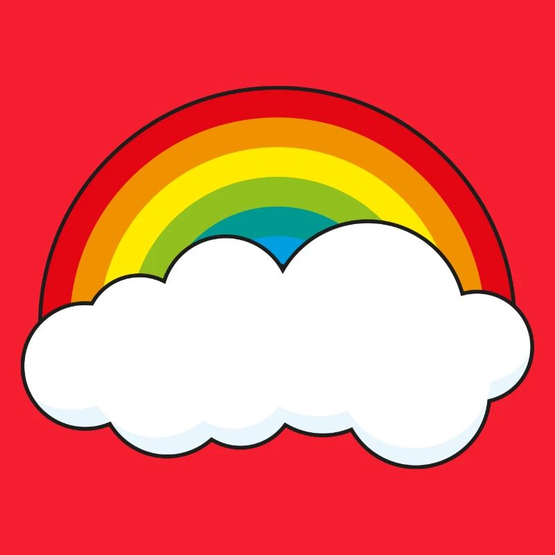 Rainbow with cloud