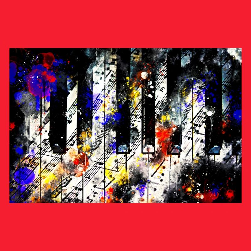 Piano keys and music sheet pattern wsstd