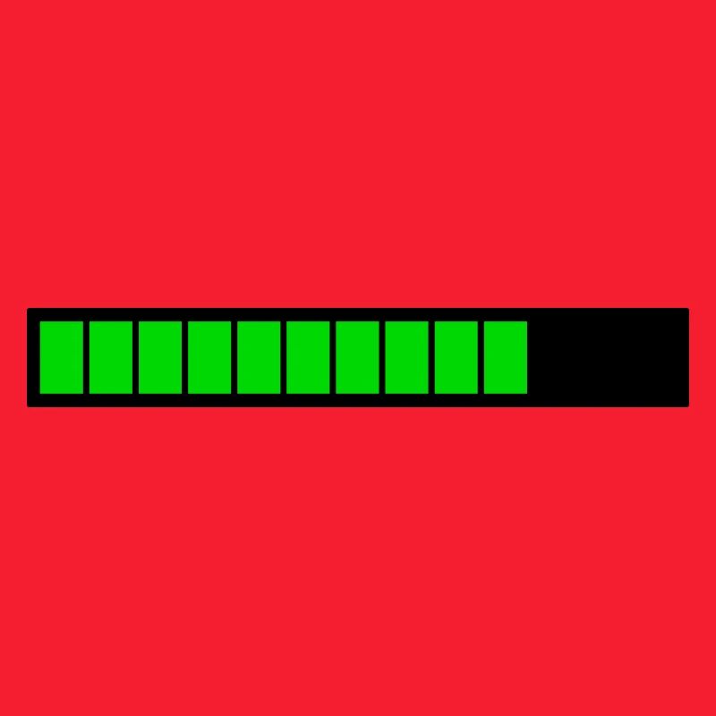 Rectangle loading bar Black Green (75%)