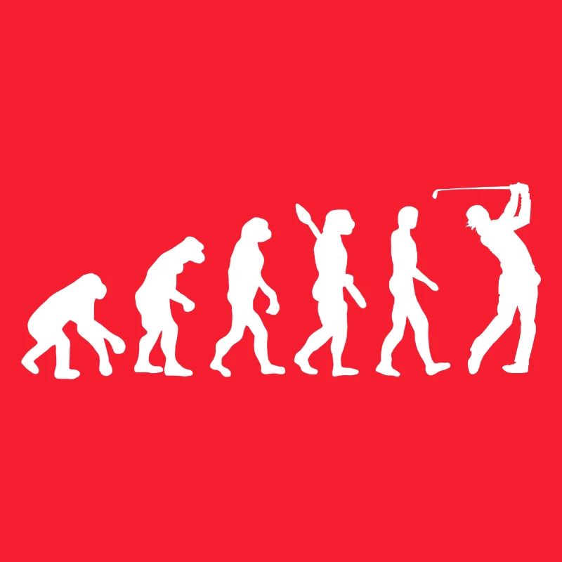 Golf Evolution Golfball Golfschläger Golfer Sport