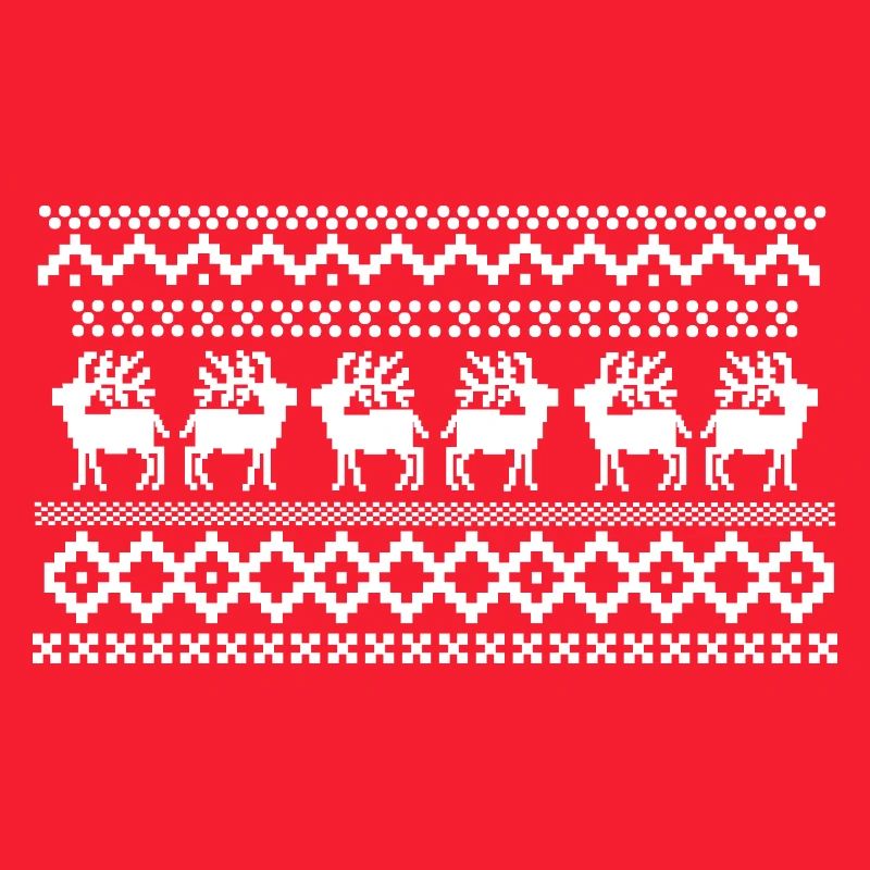 Motif norvégien d’un pull de cerf