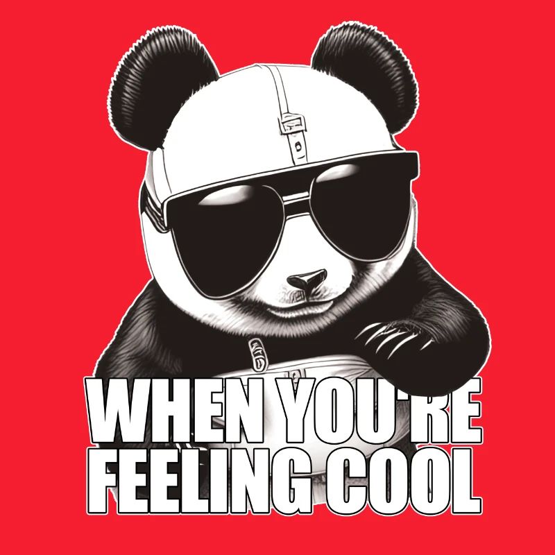 Cool panda feeling good