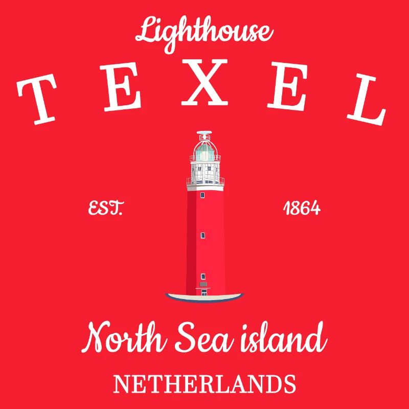 Lighthouse on Texel, Netherlands, hand drawing