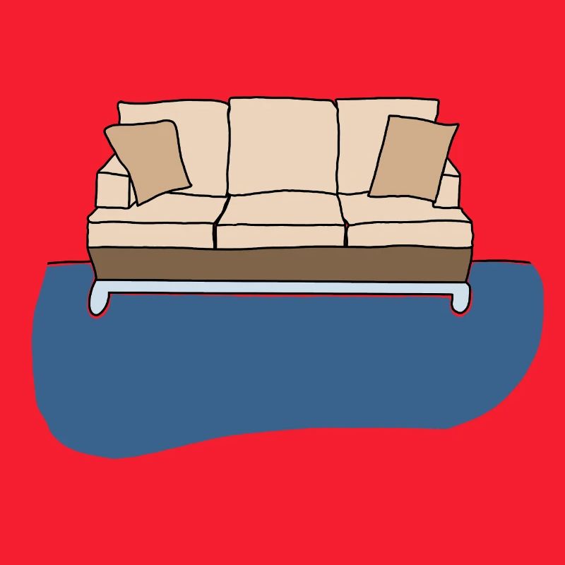 Sofa, bunte Grafik