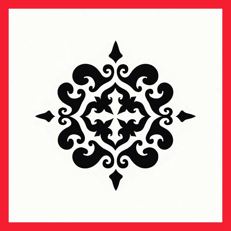 Elegant Black Ornamental Pattern