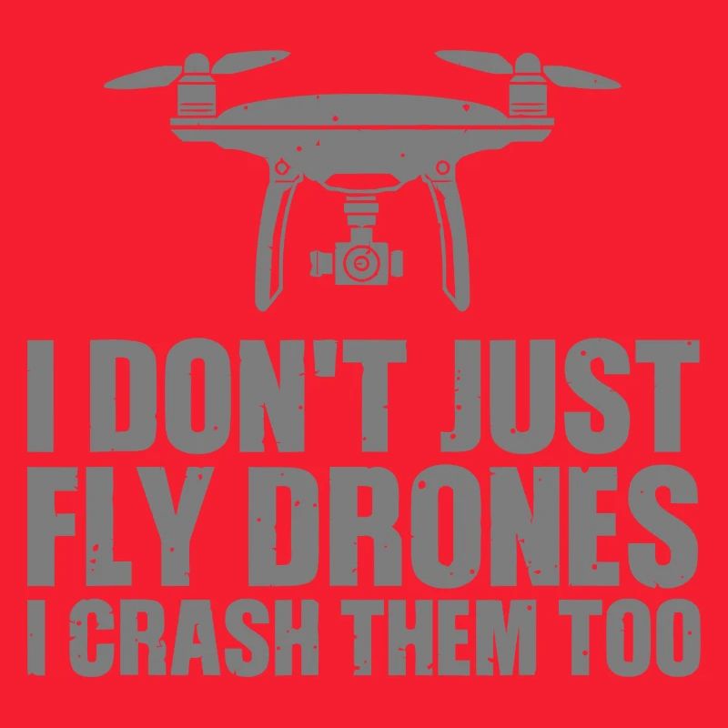 Drone with Humorous Crash Message