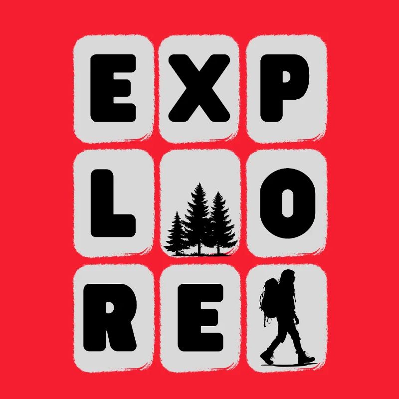 Conception de silhouette de randonnée aventureuse