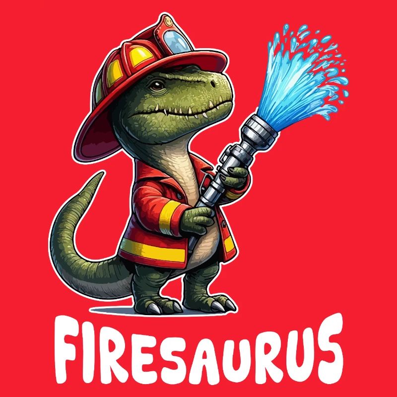 Firesaurus Firefighter Mascot