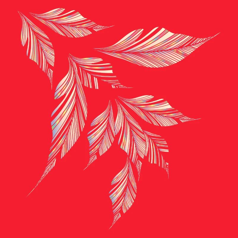Delicately shimmering, feather-light leaf pattern