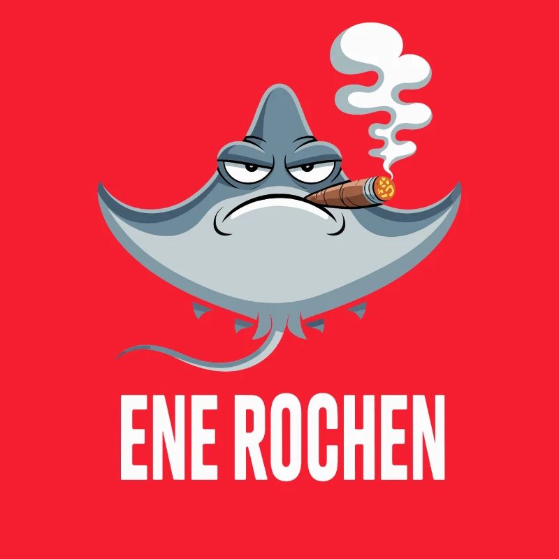 Ene Rochen Raucher Spruch Zigarette Kippe Rauchen