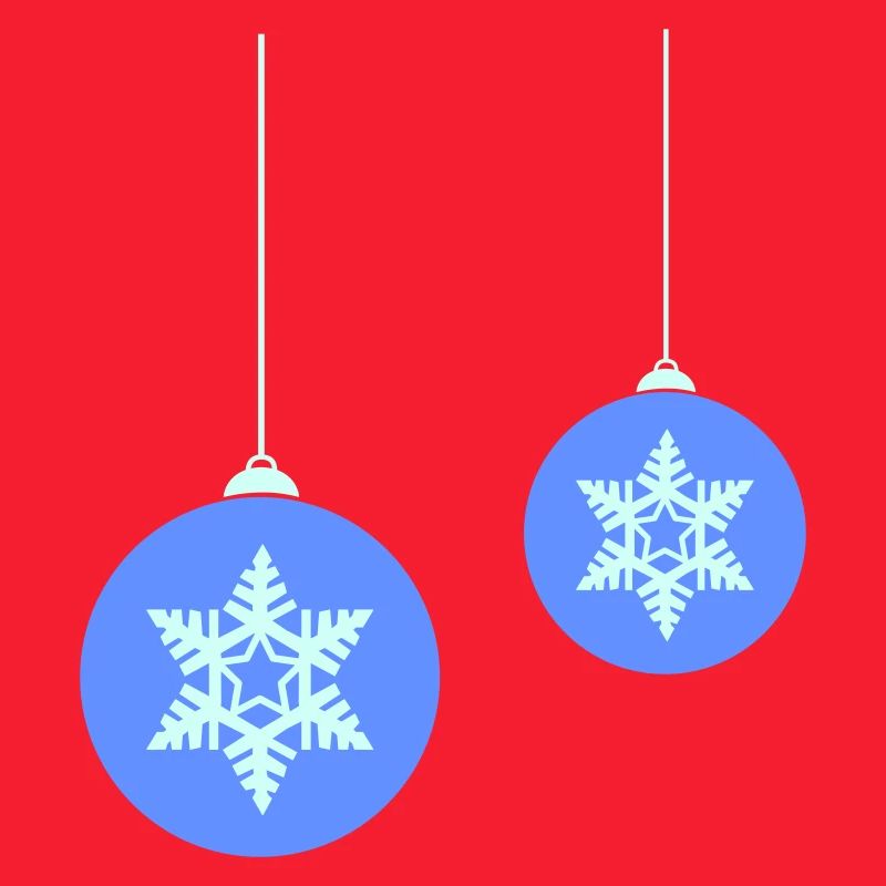Weihnachtskugel Schneeflocken Blau Ornament