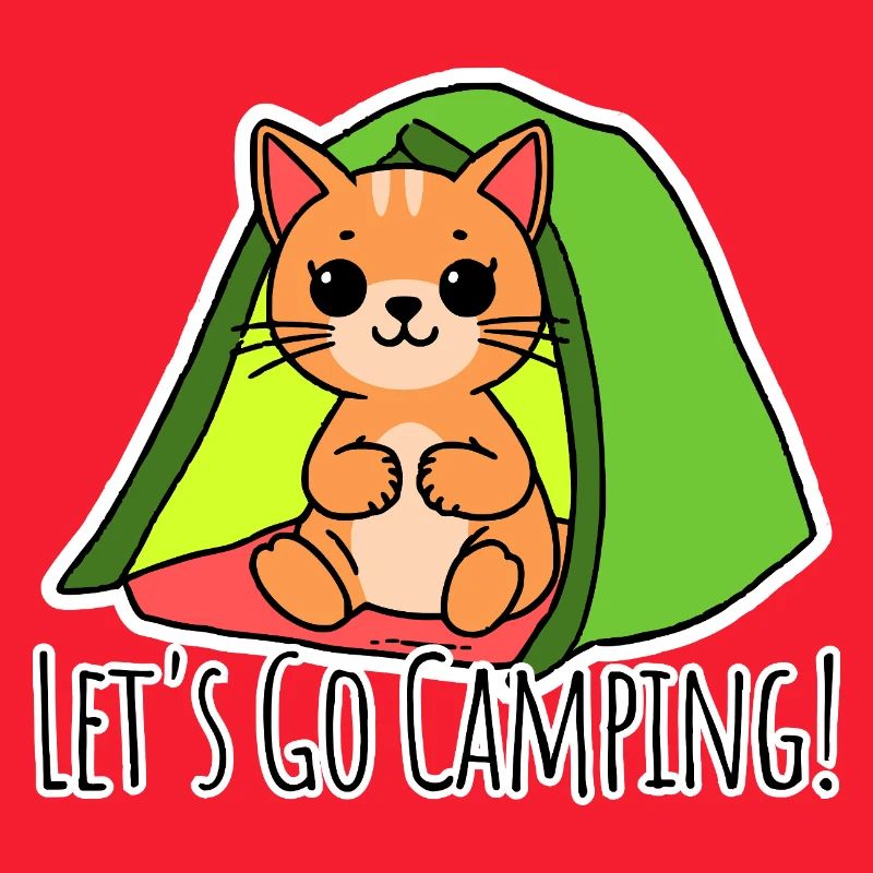 Allons camper ! Le chat mignon part camper !