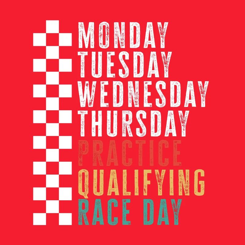 Race Week Schedule: Practice Qualifying Race