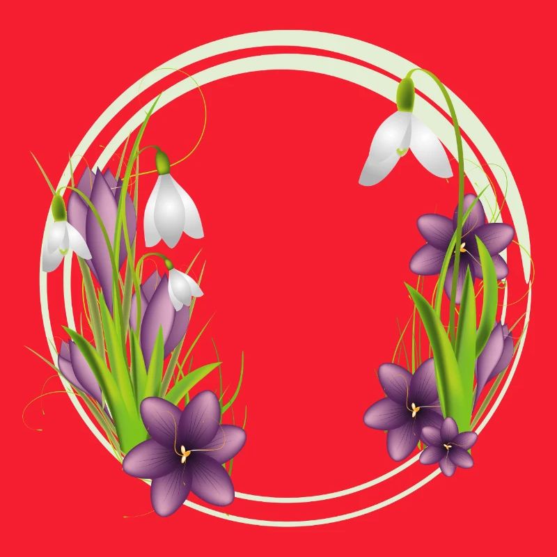 Snowdrops & Crocuses – Wreath in Spring