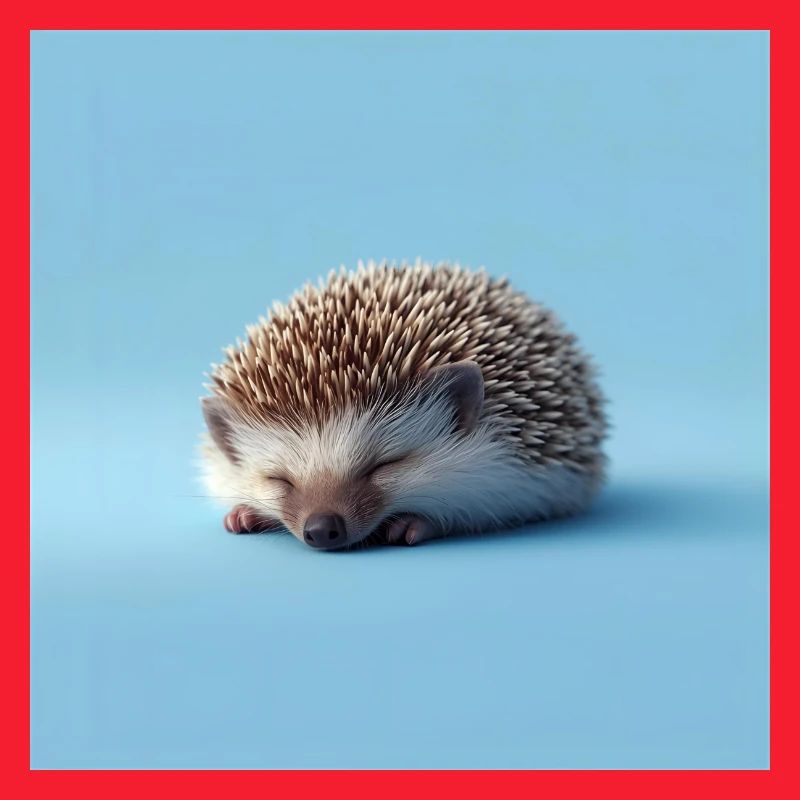 Hérisson Bleu Endormi