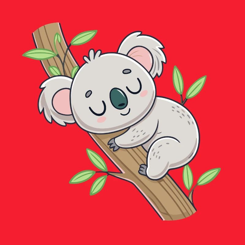Sleeping Koala on Branch