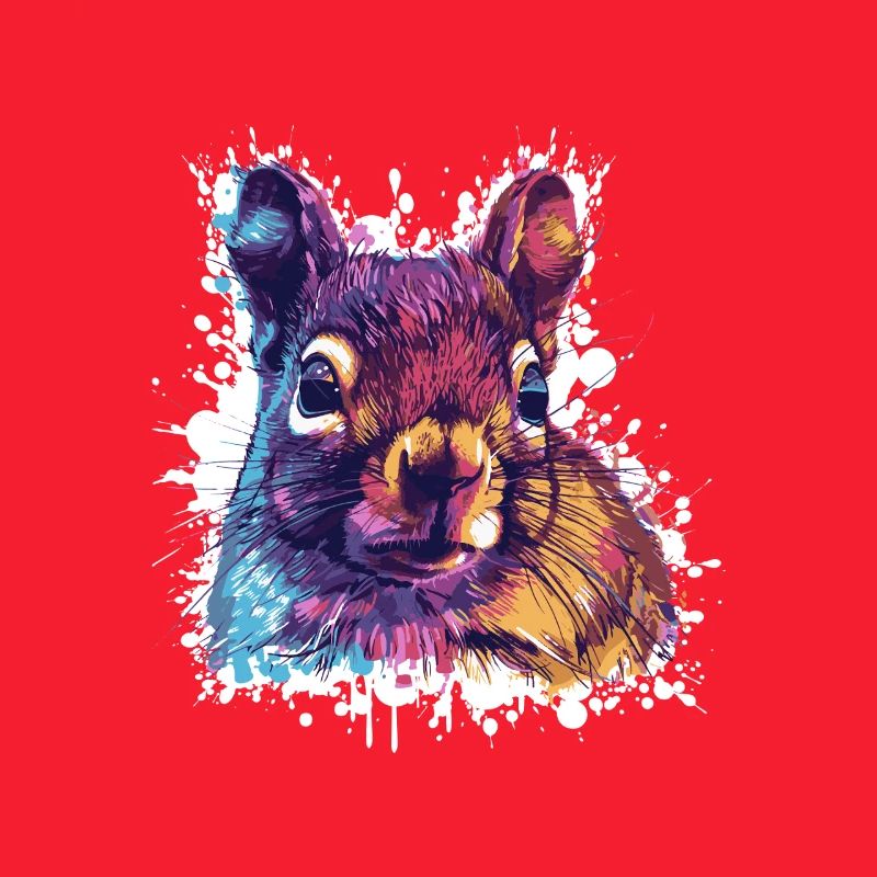 Farbkontrast Eichhörnchen PopArt