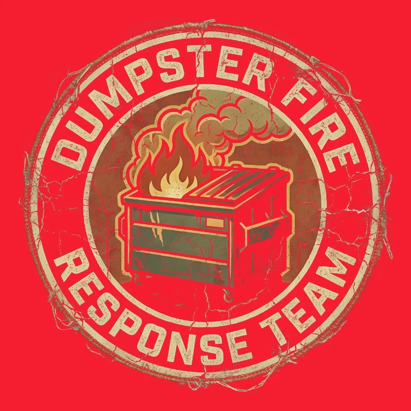 Garbage can fire response team Lustiger Müllgarbinnbra